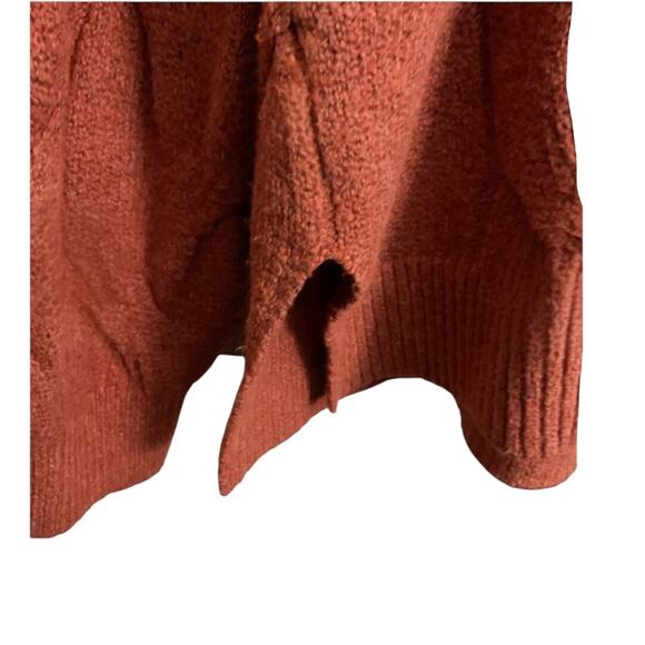 Cambridge Dry Goods Burnt Orange Cable Knit Cowl Neck Sweater Womens SZ XL - Picture 9 of 10